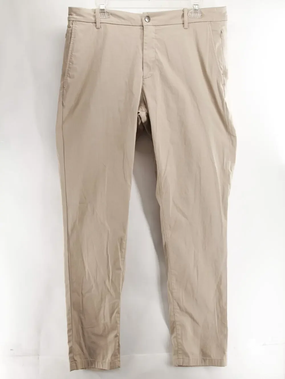 Bird Dogs Men's 36x32 Beige Solid Performance Pants Chinos Stretch Lined